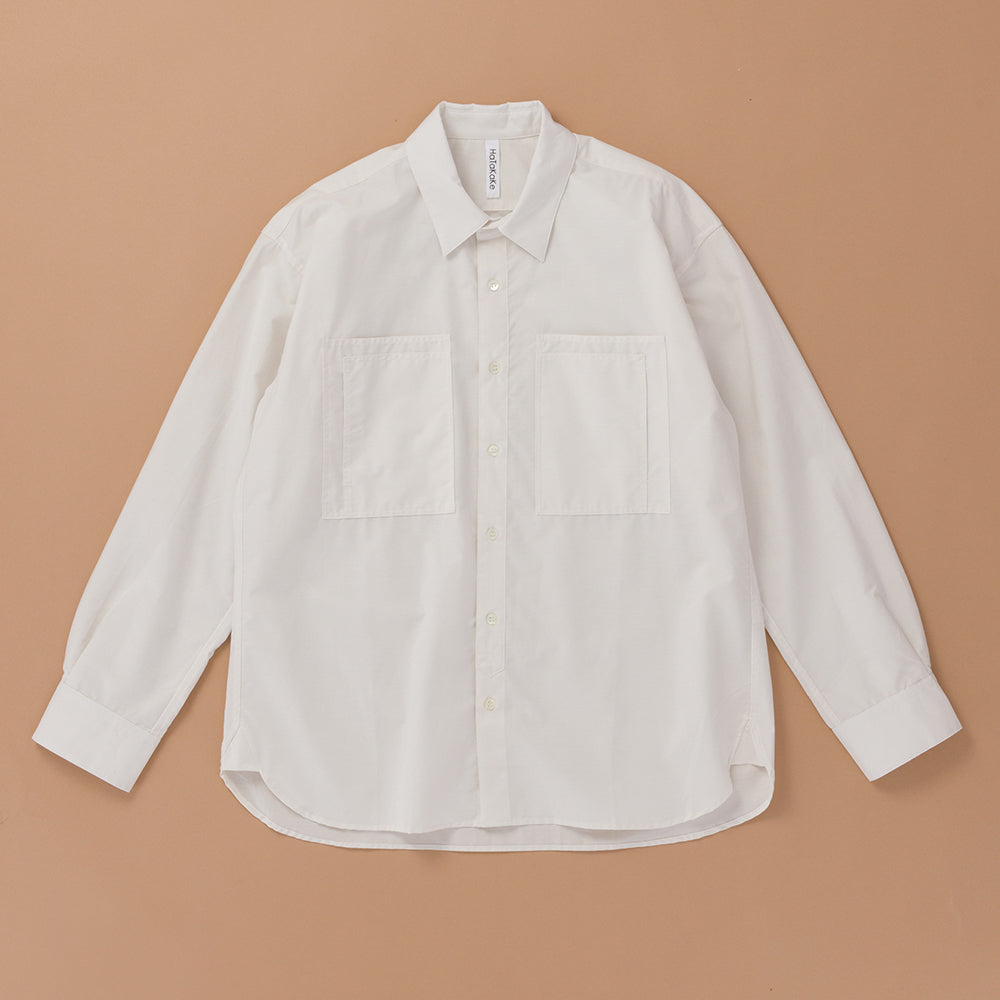 organic cottonシャツ(ユニセックス) 【HaTaKaKe shiro】