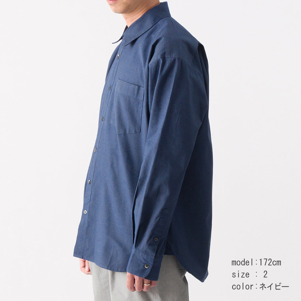 organic cotton twillシャツ