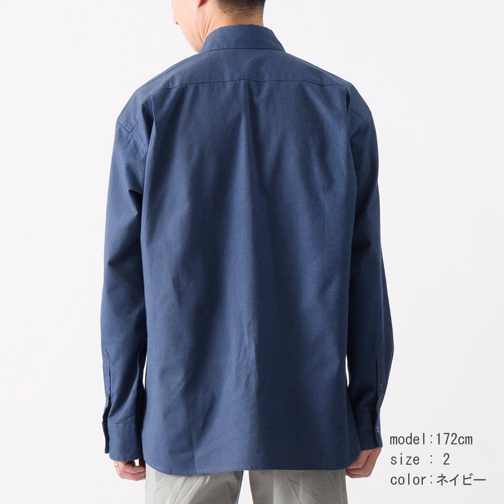 organic cotton twillシャツ