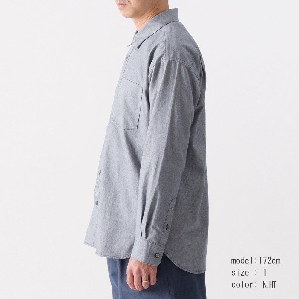 organic cotton twillシャツ